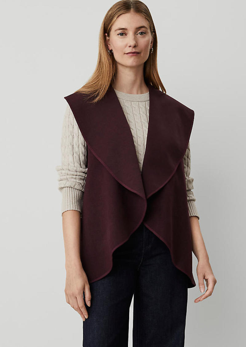 Ann Taylor Draped Poncho Vest