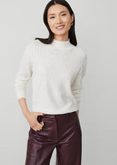 Ann Taylor Essential Embellished Mock Neck Sweater