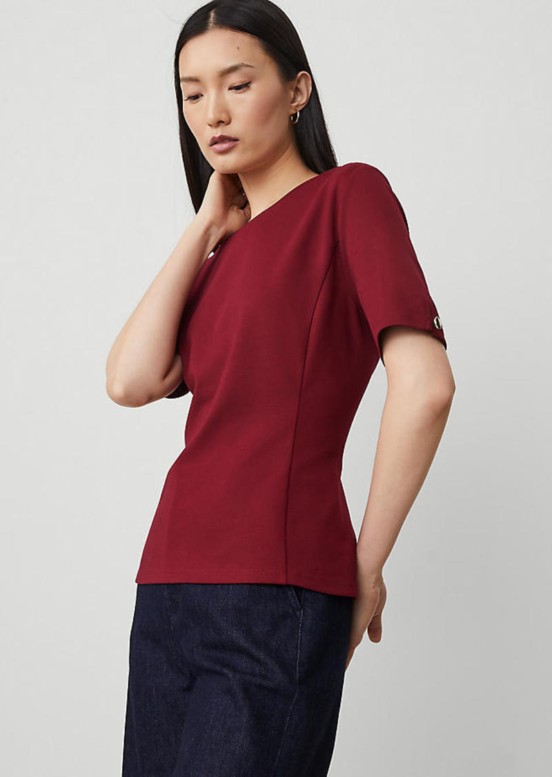 Ann Taylor Seamed Peplum Top