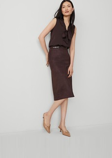 Ann Taylor Faux Suede Chain Waist Skirt