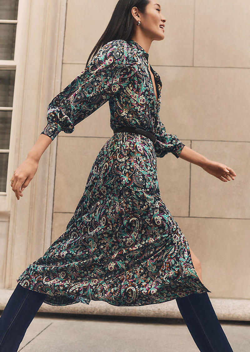 Ann Taylor Floral Belted Shirtdress