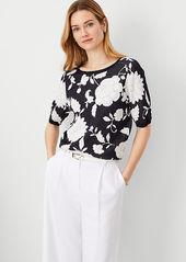 Ann Taylor Floral Jacquard Sweater