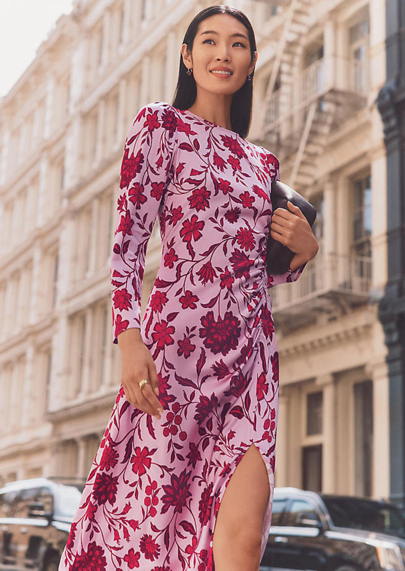 Ann Taylor Floral Ruched Dress