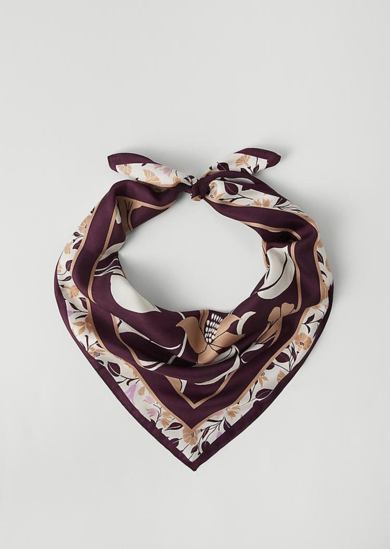 Ann Taylor Floral Silk Scarf