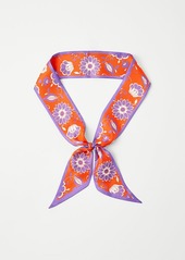 Ann Taylor Floral Skinny Silk Scarf