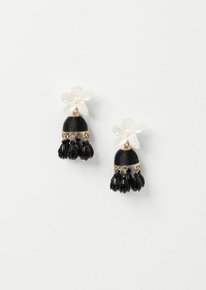 Ann Taylor Floral Tassel Earrings