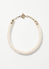 Ann Taylor Pearlized Cluster Necklace
