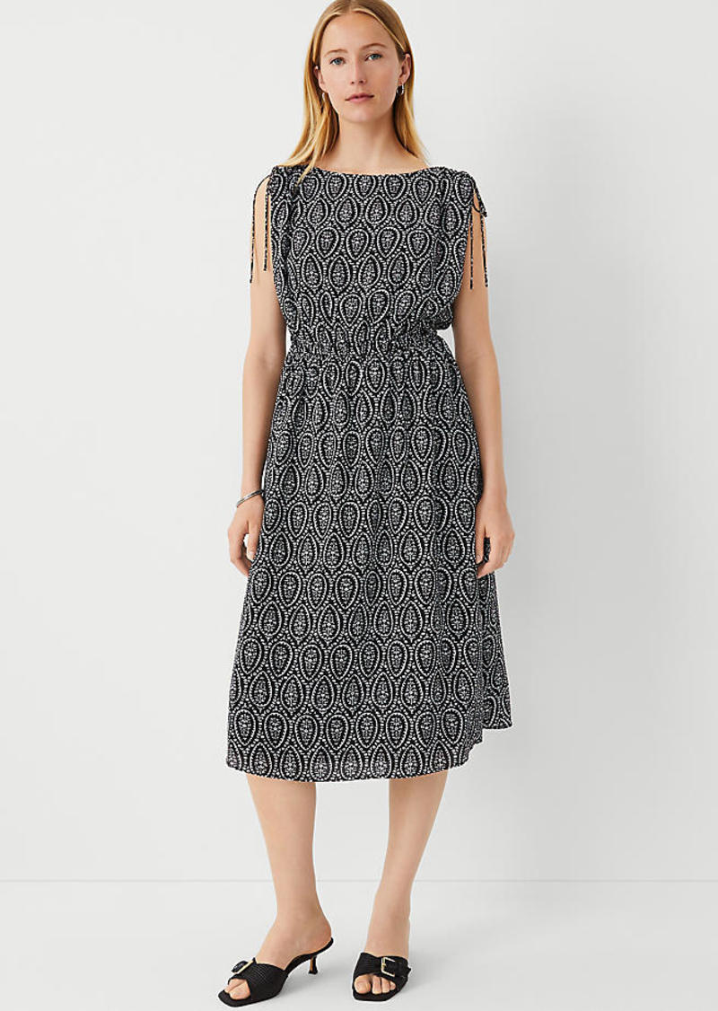 Ann Taylor Geo Sleeveless Sheath Dress