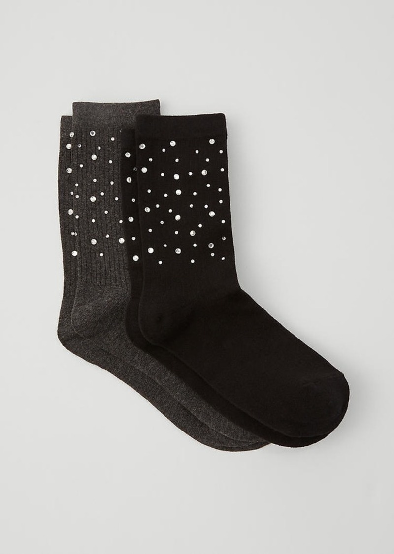 Ann Taylor Glitz Crew Sock Set