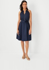 Ann Taylor Halter Belted Flare Dress