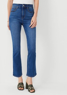Ann Taylor High Rise Boot Crop Jeans in Luxe Medium Wash