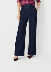 Ann Taylor High Rise Trouser Jeans in Classic Rinse Wash