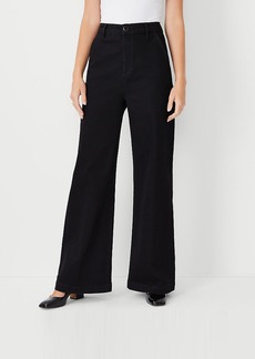 Ann Taylor High Rise Trouser Jeans in Washed Black