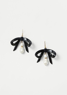 Ann Taylor Italian Collection Pearlized Bow Earrings