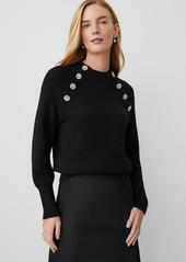 Ann Taylor Jewel Button Detail Sweater