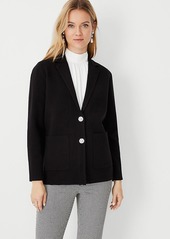 Ann Taylor Jeweled Button Sweater Blazer