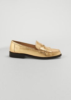 Ann Taylor Kiltie Metallic Loafer