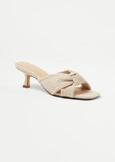 Ann Taylor Knotted Straw Sandals