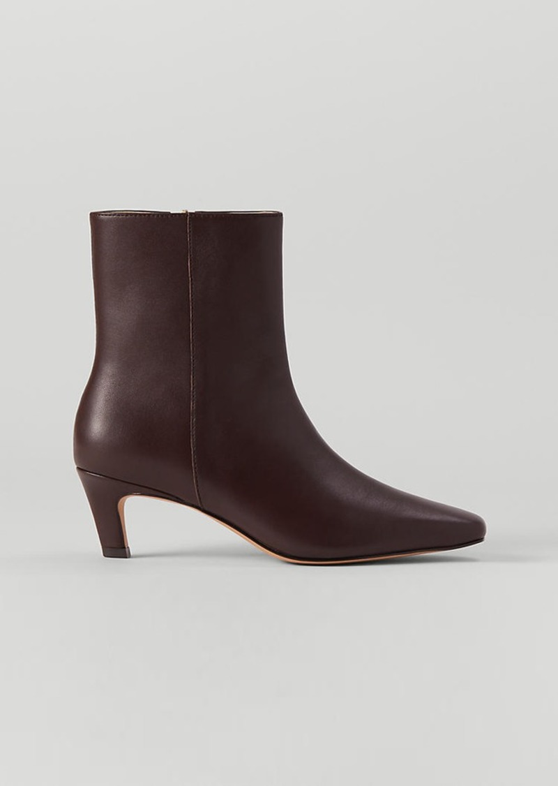 Ann Taylor Leather Skinny Heel Bootie