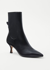 Ann Taylor Leather Stiletto Heel Booties