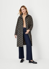 Ann Taylor Link Wool Blend Stand Collar Coat