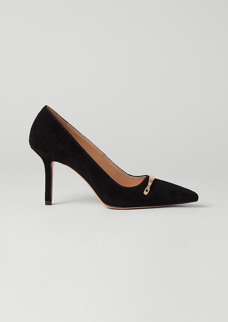 Ann Taylor Mae Chain Suede Pumps