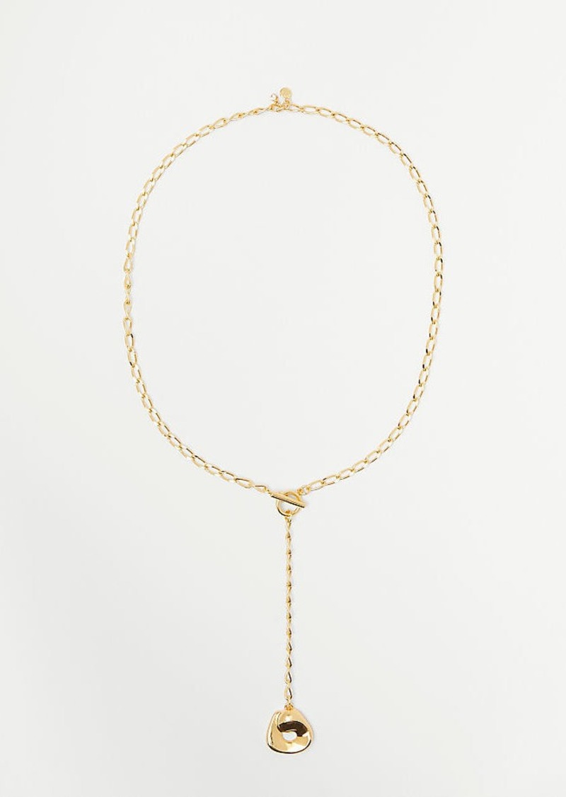 Ann Taylor Metal Disc Lariat Necklace