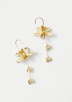 Ann Taylor Metal Flower Drop Earrings