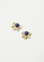 Ann Taylor Metal Half Flower Stud Earrings