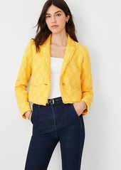 Ann Taylor Metallic Tweed Cropped Blazer