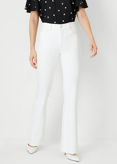 Ann Taylor Mid Rise Boot Jeans in White