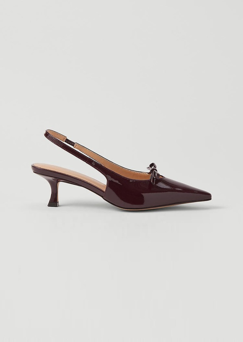 Ann Taylor Mini Bow Slingback Patent Pump