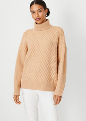 Ann Taylor Mixed Cable Turtleneck Sweater