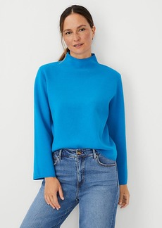 Ann Taylor Mock Neck Flare Sleeve Sweater