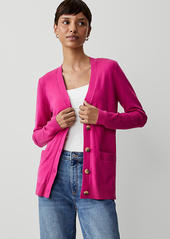 Ann Taylor Modern V-Neck Boyfriend Cardigan