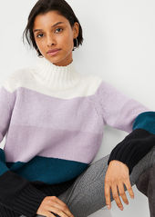 Ann Taylor Ombre Stripe Turtleneck Sweater