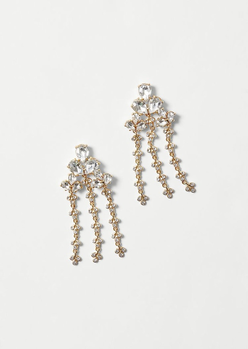 Ann Taylor Ornate Crystal Chandelier Earrings