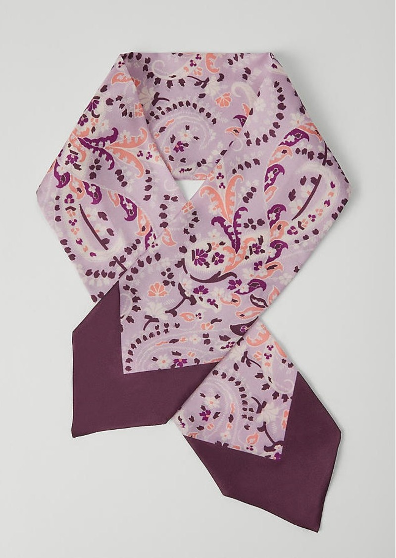 Ann Taylor Paisley Skinny Silk Scarf