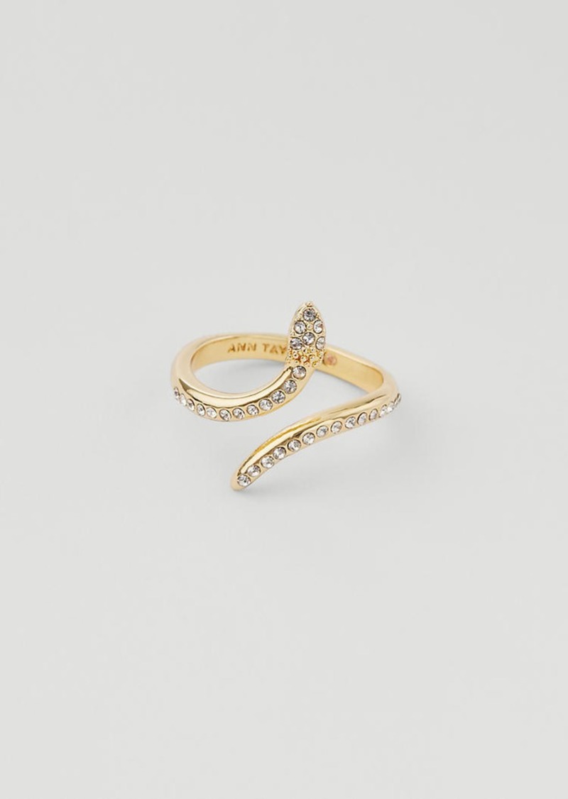 Ann Taylor Pavé Snake Ring