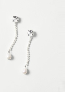 Ann Taylor Pearlized Crystal Dangle Earrings
