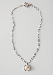 Ann Taylor Pearlized Delicate Chain Necklace