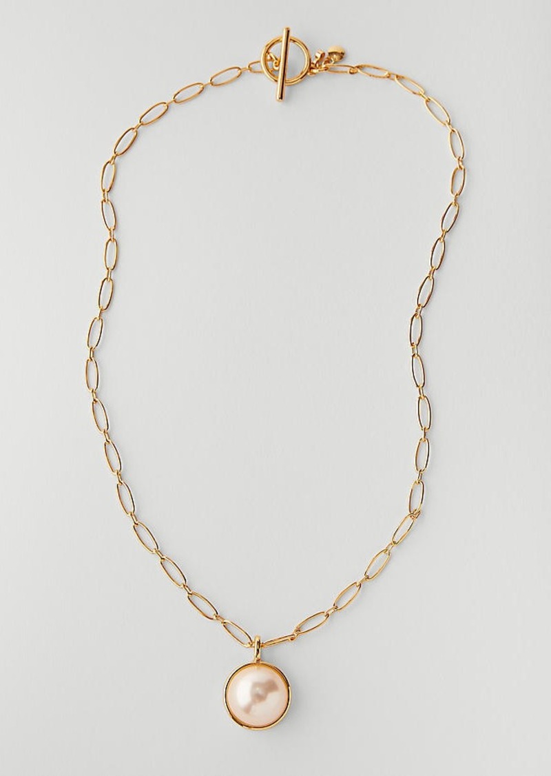 Ann Taylor Pearlized Delicate Chain Necklace