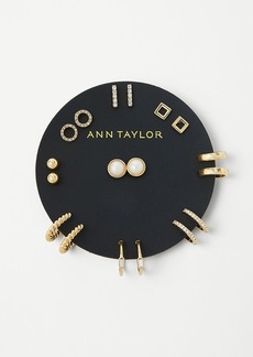 Ann Taylor Pearlized Sparkle Stud Earring Set