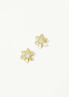 Ann Taylor Pearlized Textured Flower Stud Earrings