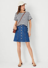 Ann Taylor Petite AT Weekend Denim Skirt in Medium Vintage Indigo Wash