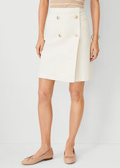 Ann Taylor Petite AT Weekend Mariner Denim Skirt in Ivory