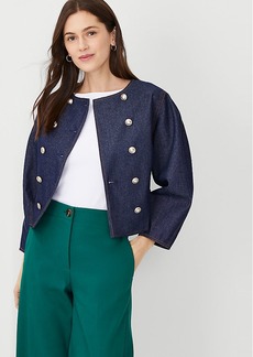 Ann Taylor Petite Balloon Sleeve Double Breasted Jacket