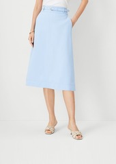 Ann Taylor Petite Belted Midi Skirt