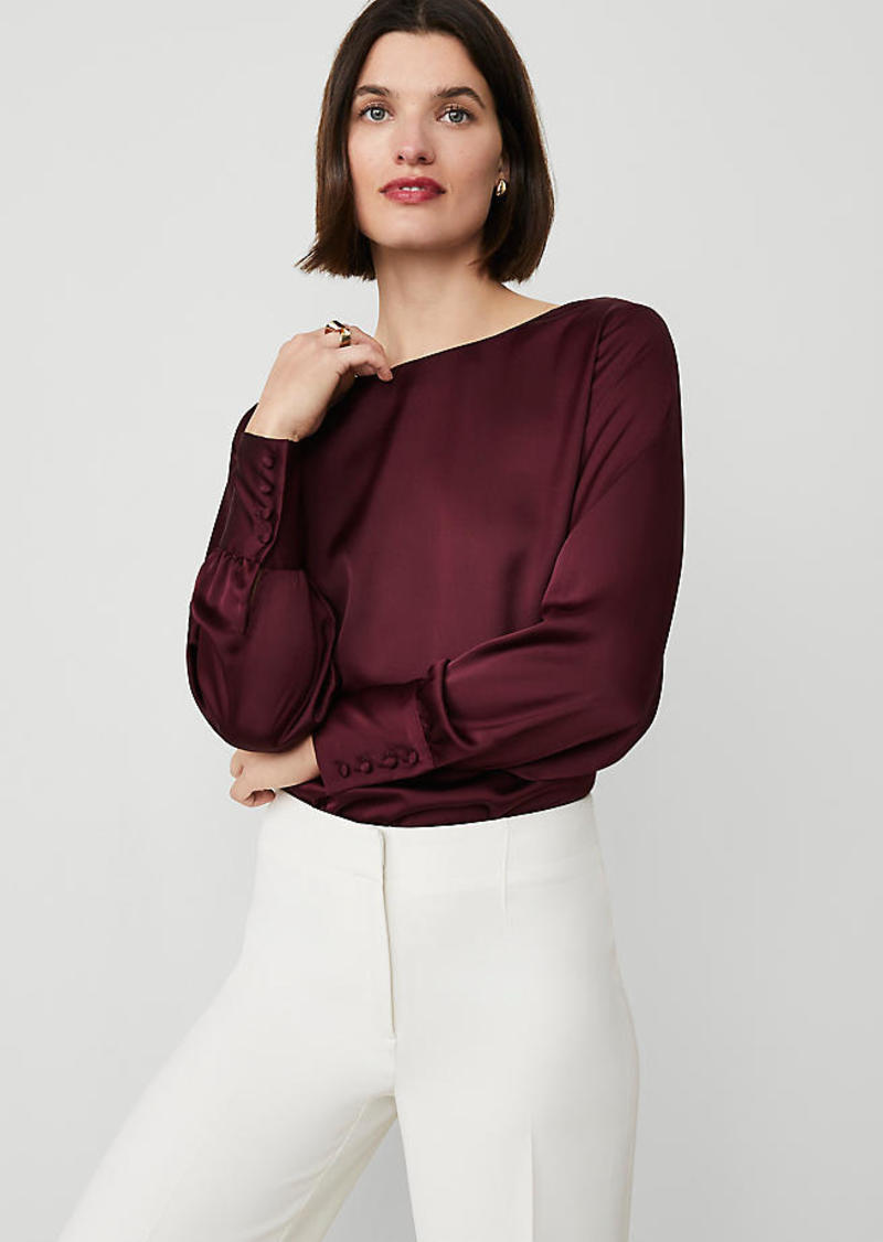 Ann Taylor Petite Crew Neck Blouse