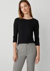 Ann Taylor Petite Long Sleeve Crew Neck Top